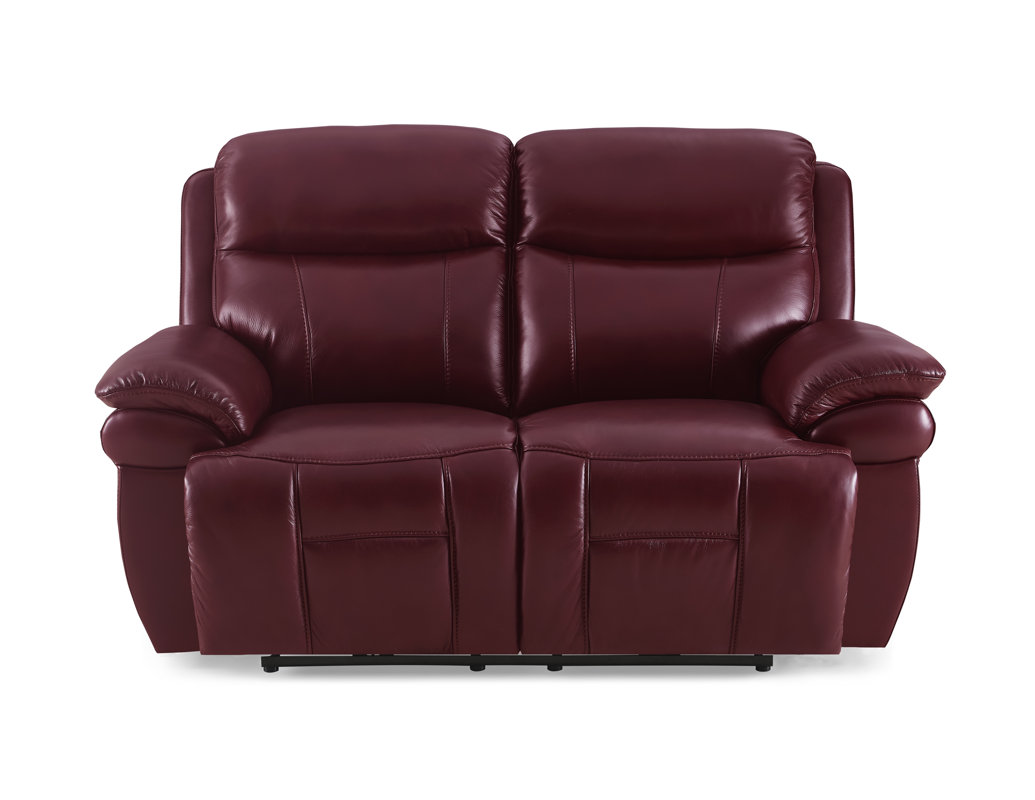 Hyde Line Furniture Boston Leather 2 Seater Reclining Sofa & Reviews